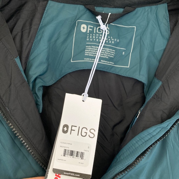 FIGS Özlem Puffer Jacket Teal Women’s Small NWT - Picture 4 of 5